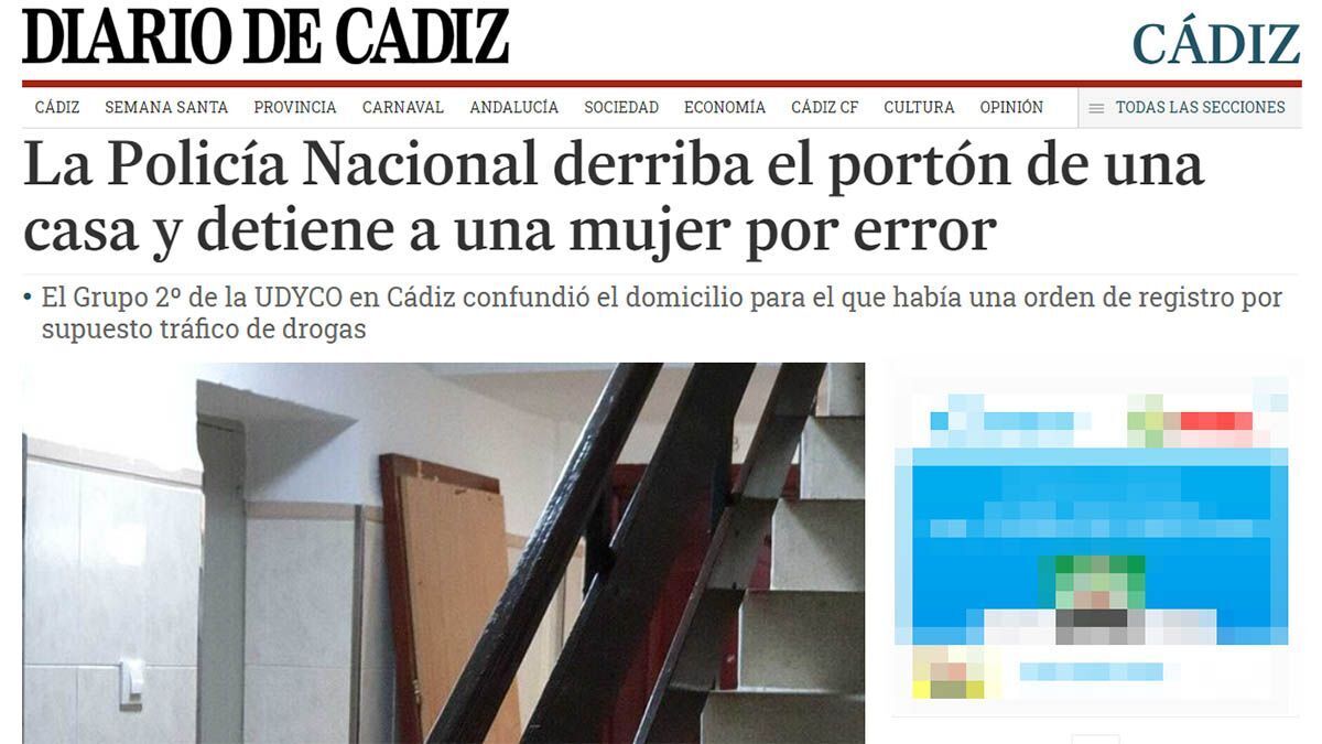 malestar udyco policía nacional por noticia Diario de Cádiz