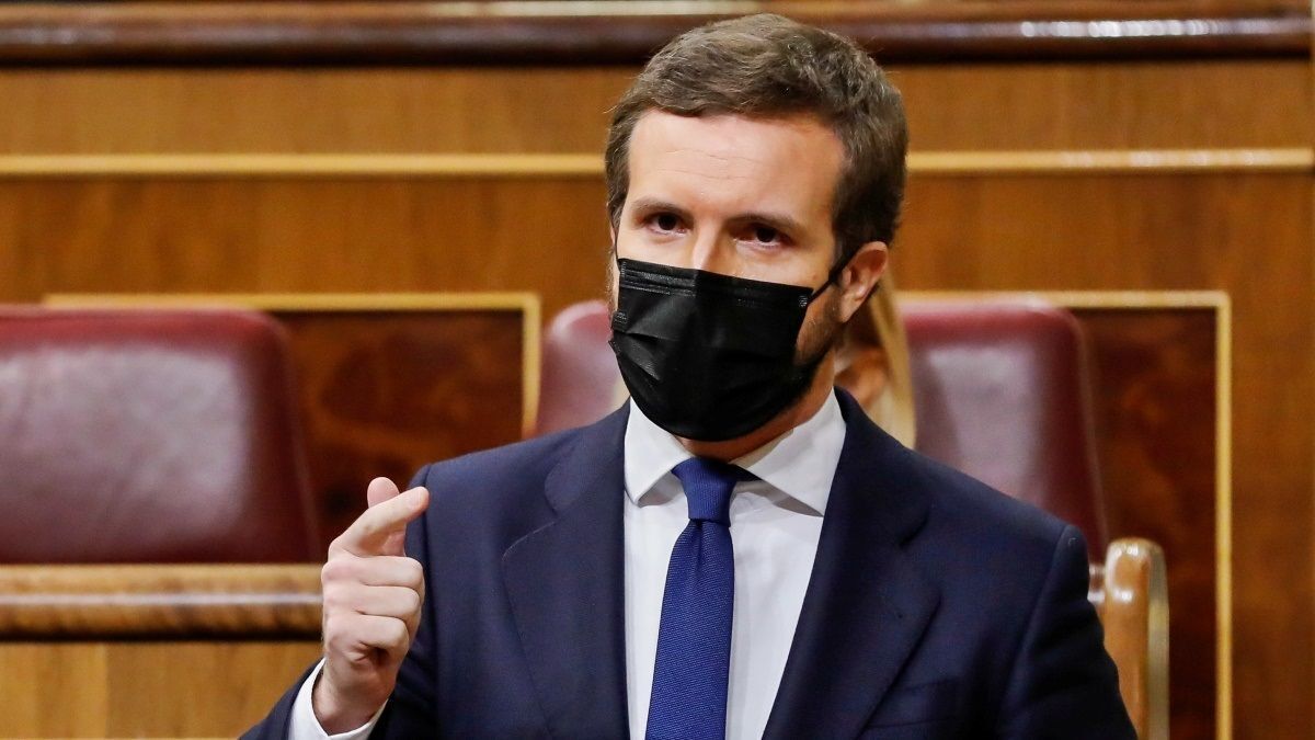 Pablo Casado ataca a Vox y Abascal en la moción de censura PP confinar virus áreas