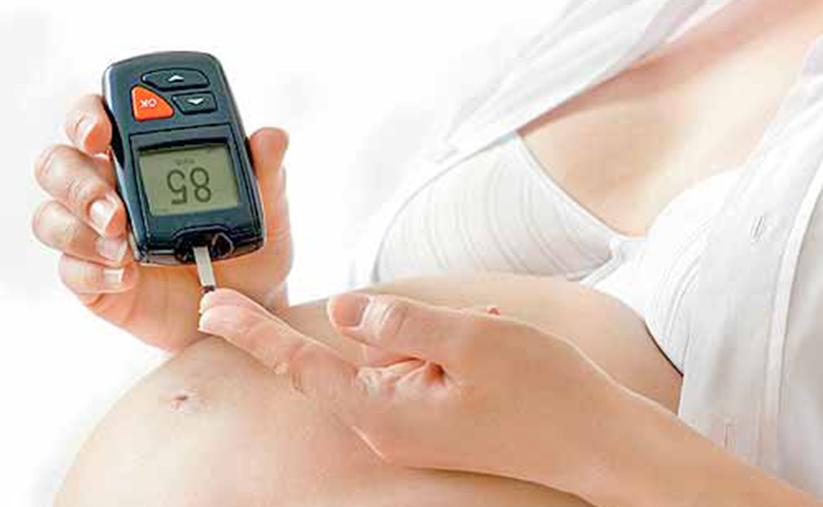 Mujer embarazada con diabetes