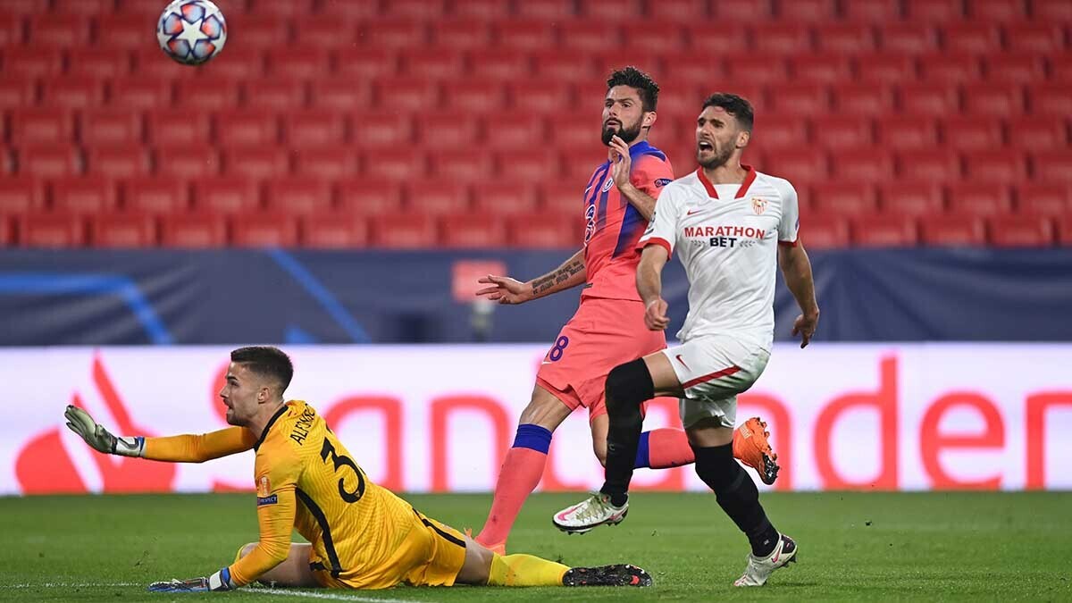 El segundo gol de Giroud en el Sevilla-Chelsea