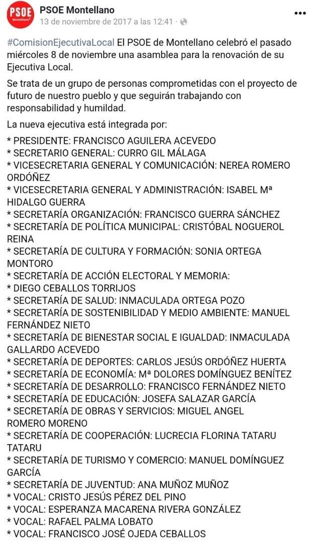 lista psoe montellano Mamen Sánchez Jerez