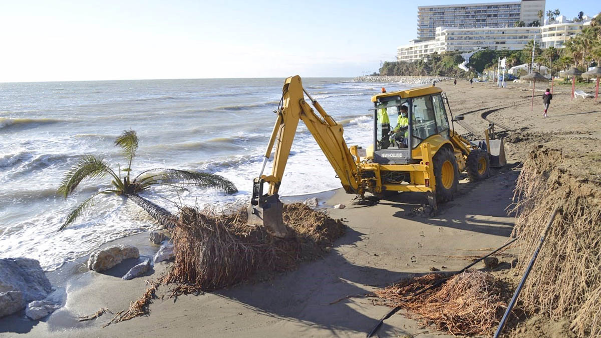 Daños causados por Filomena en Torremolinos (Málaga)