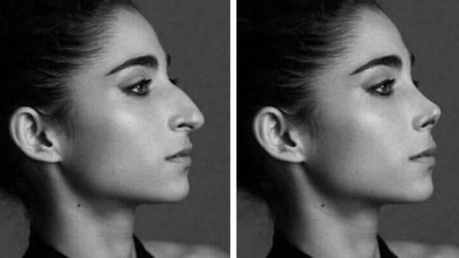 Alba Flores cambio con Photoshop