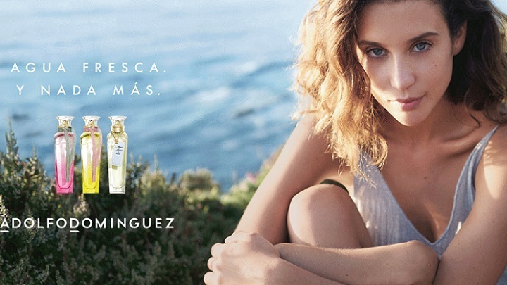María Pedraza en el anuncio para Adolfo Domínguez