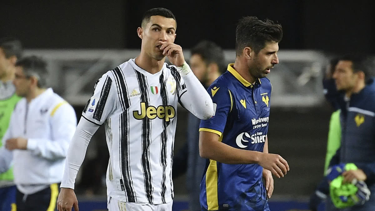 Cristiano Ronaldo durante el Hellas Verona - Juventus de Turín de la Serie A