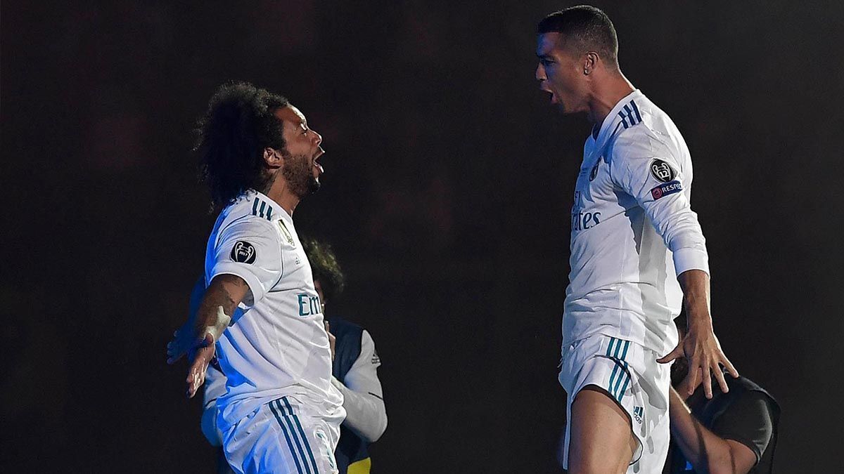 Cristiano Ronaldo y Marcelo con el Real Madrid 