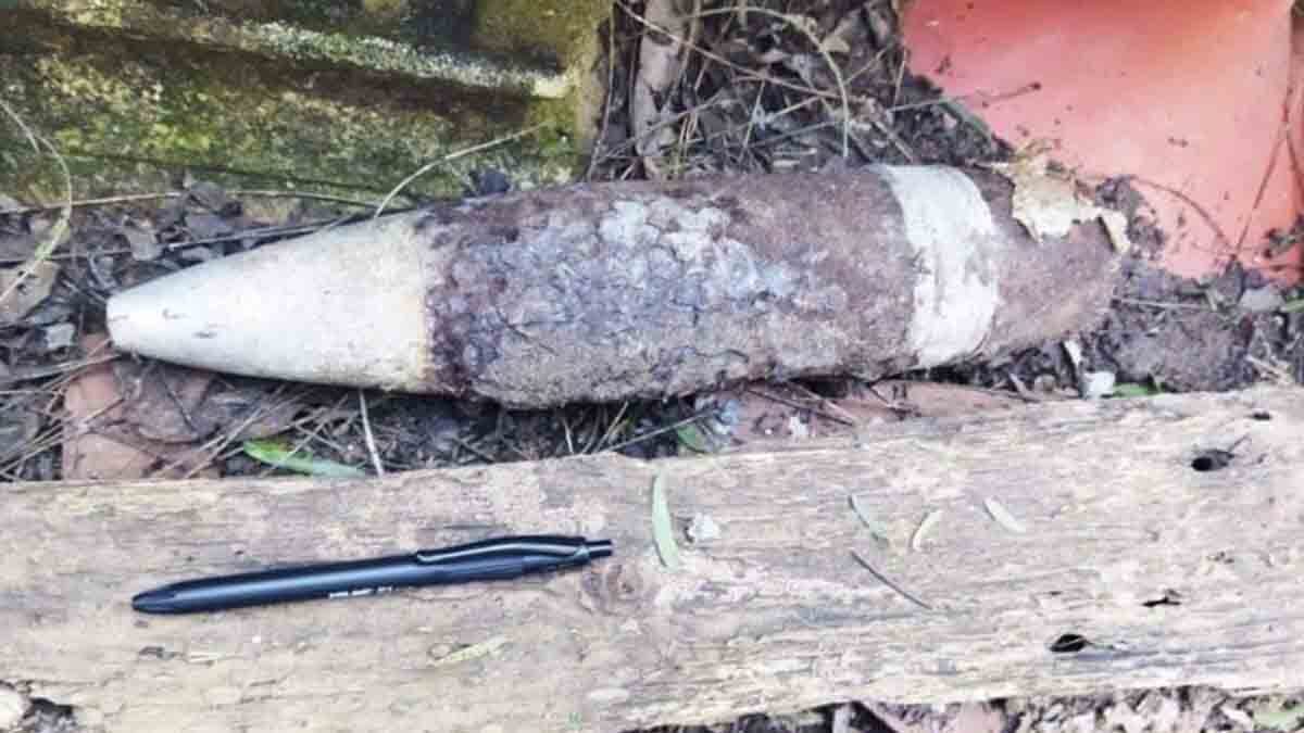 Proyectil de la Guerra Civil encontrado en el IES Padre Luis Coloma (Jerez)