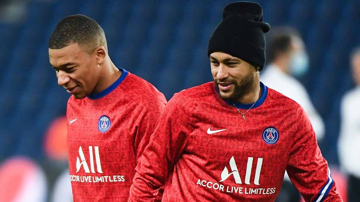 Neymar y Kylian Mbappé con el PSG