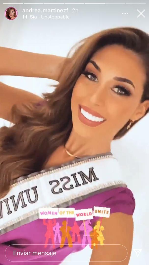 Andrea Martínez en los stories de Instagram